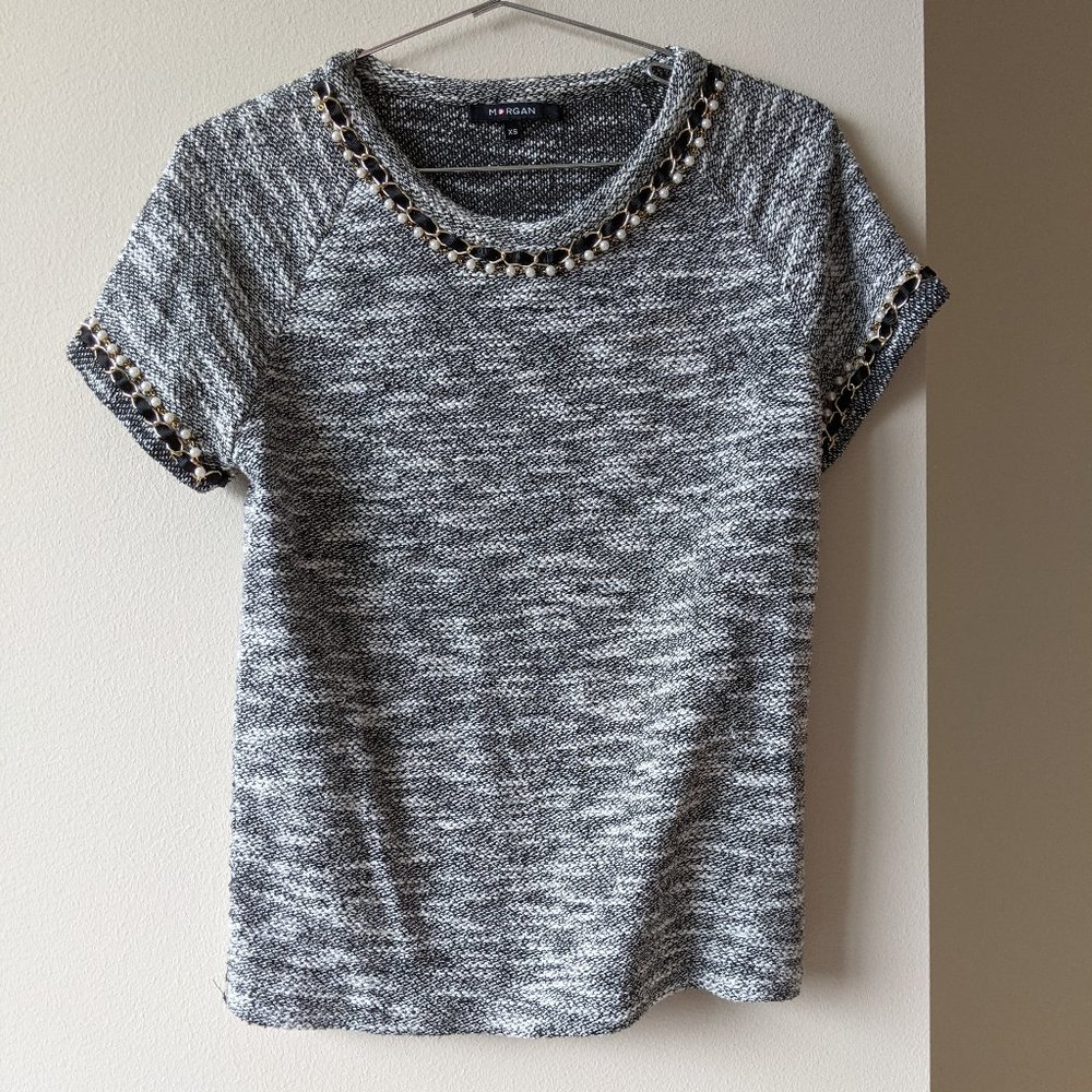 Morgan de Toi Sweat shirt Pearls Heather Gray XS